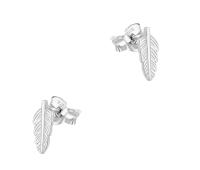 Feathers Silver Stud Earring STS-6496
